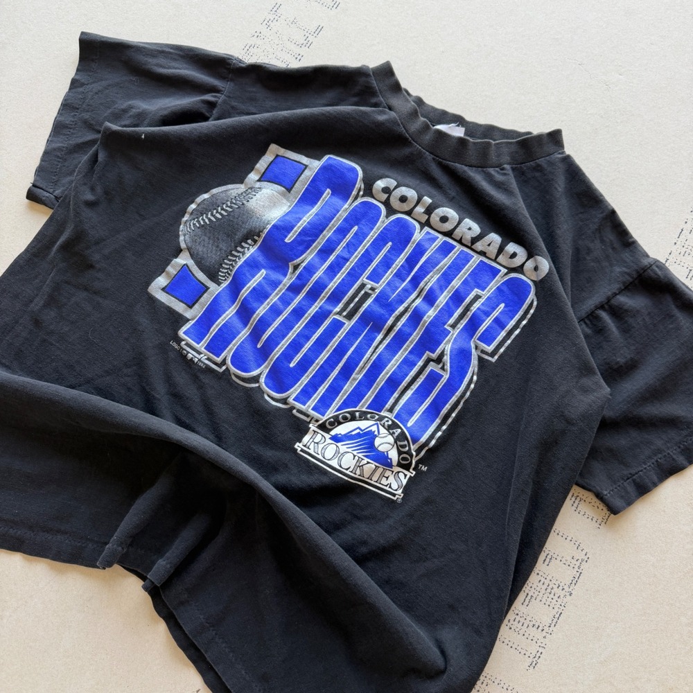 Vintage 90s Logo 7 Colorado‎ Rockies T-shirt